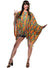 Adults Flower Power Hippie Costume Poncho  - Full Image