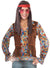 Womens Colourful Groovy Hippie Costume top With Vest