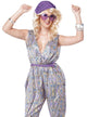 Sparkling 70s Multi Colour Disco Womens Jumpsuit Costume - Zoom Image