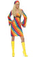 70's Rainbow Hippie Women's Plus Size Costume Dress - Main View