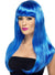 Image of Babelicious Women's Long Royal Blue Costume Wig with Fringe