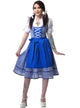 Image of Long Blue and White Checkered Women's Oktoberfest Costume - Main Image