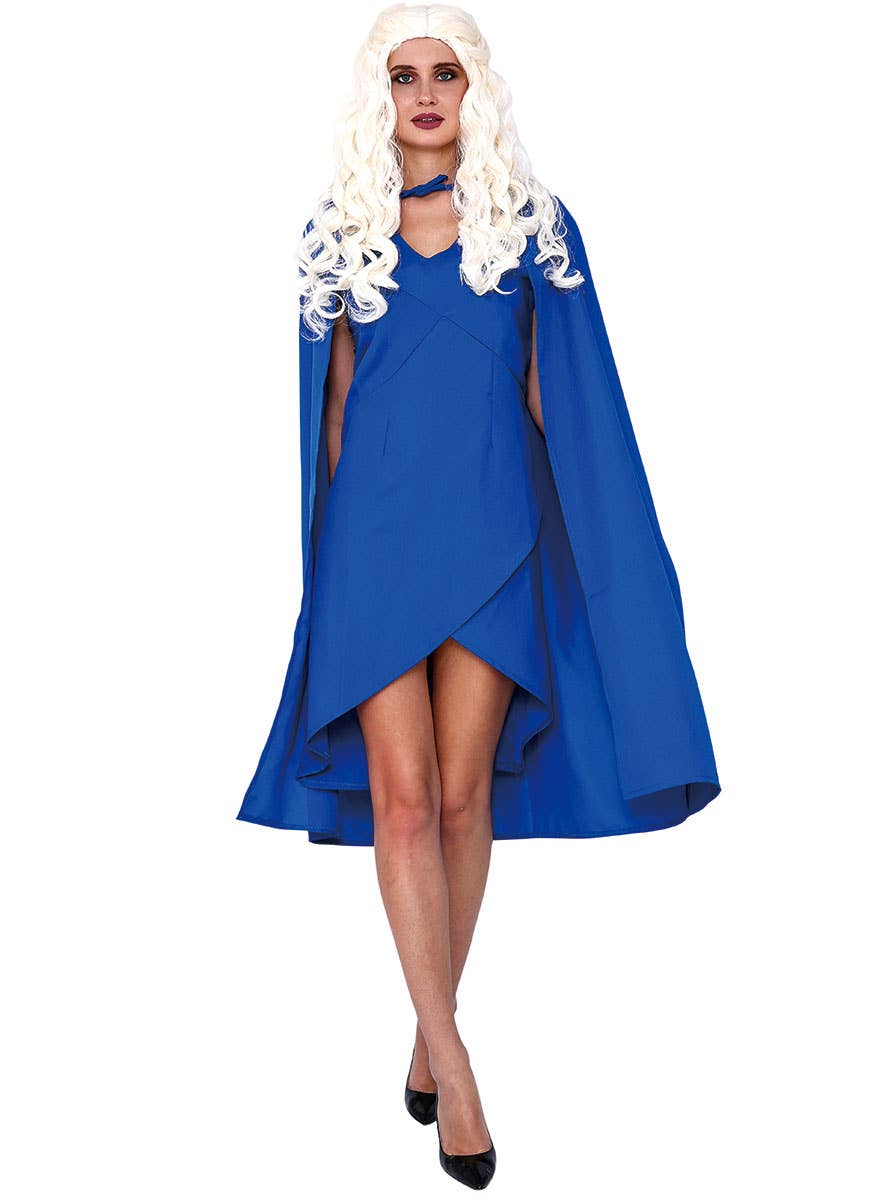 Daenerys Targaryen Inspired Blue Dragon Queen Women's Costume - Alternate Image