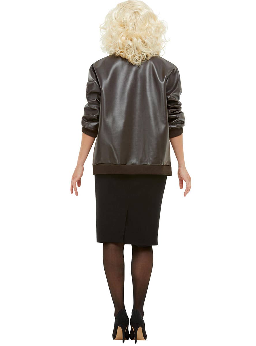 Womens Brown Top Gun Bomber Jacket - Back Image