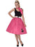 Image of Dark Pink 1950s Poodle Skirt Women's Costume - Main Image