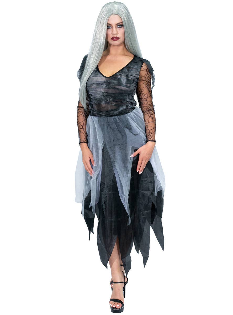 Image of Ghostly Widow Women's Halloween Costume - Alternate Image