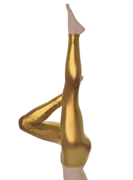 Image Of Metallic Gold Full Length Women's Leggings