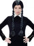 Image of Gothic Women's Plaited Wednesday Addams Halloween Wig