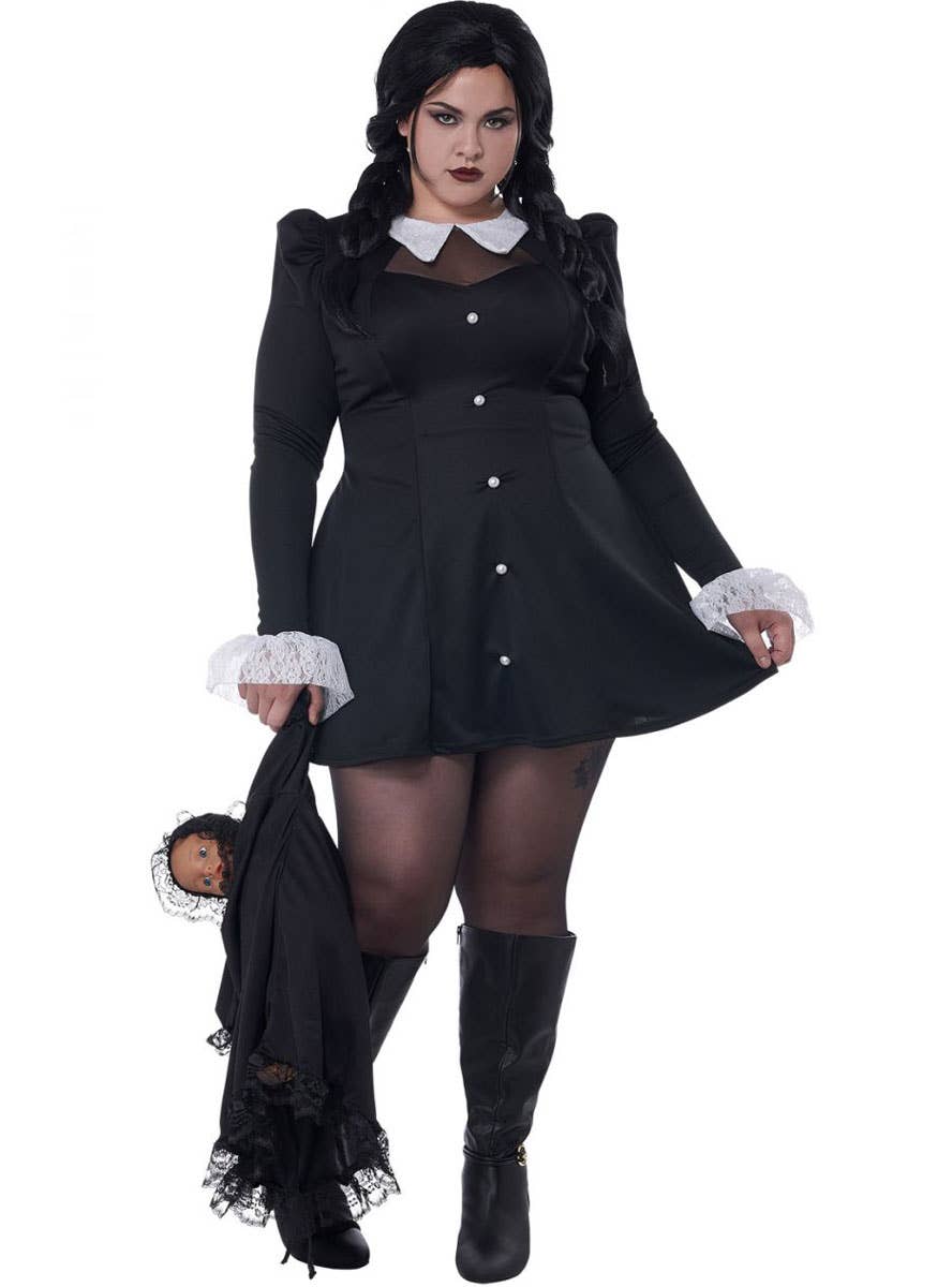 Image of Wednesday Addams Plus Size Womens Halloween Costume