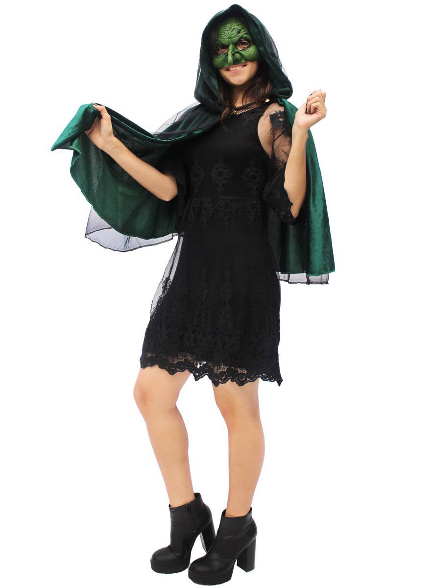 Image of Spooky Green Witch Costume Accessory Kit - Full Image