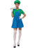 Image of Plumber Women's Green Gaming Character Costume - Main Image