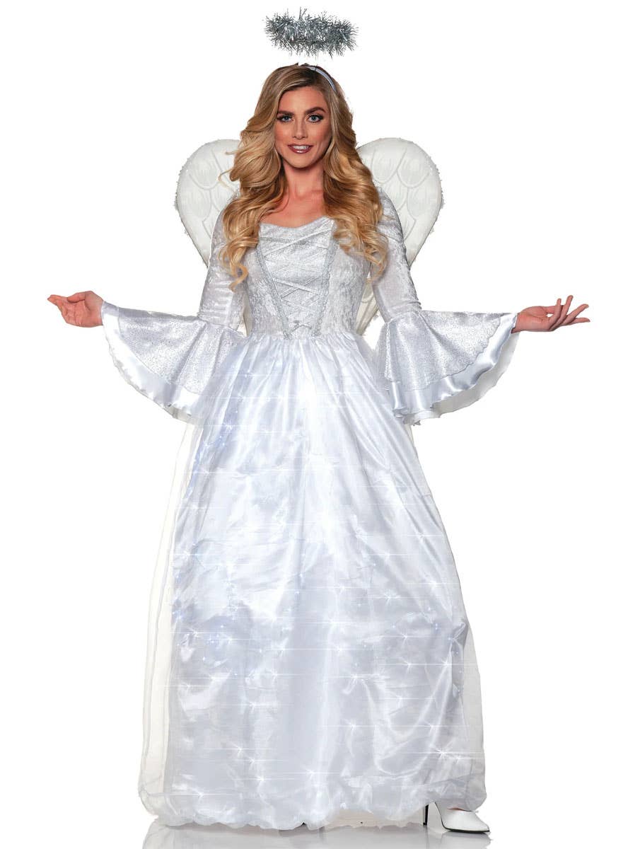 Image of Heavenly White Light Up Angel Womens Christmas Costume