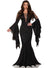Image of Long Black Sexy Morticia Addams Womens Halloween Costume - Main Image