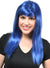 Image of Straight Royal Blue Women's Costume Wig with Fringe