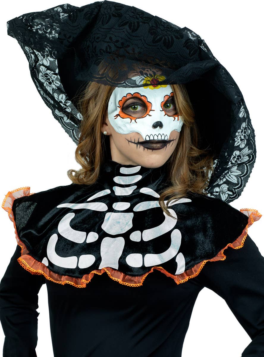 Image of Mrs Catrina Day of the Dead Costume Accessory Set - Main Image