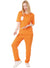 Image of Jailbird Women's Orange Prisoner Fancy Dress Costume - Main Image