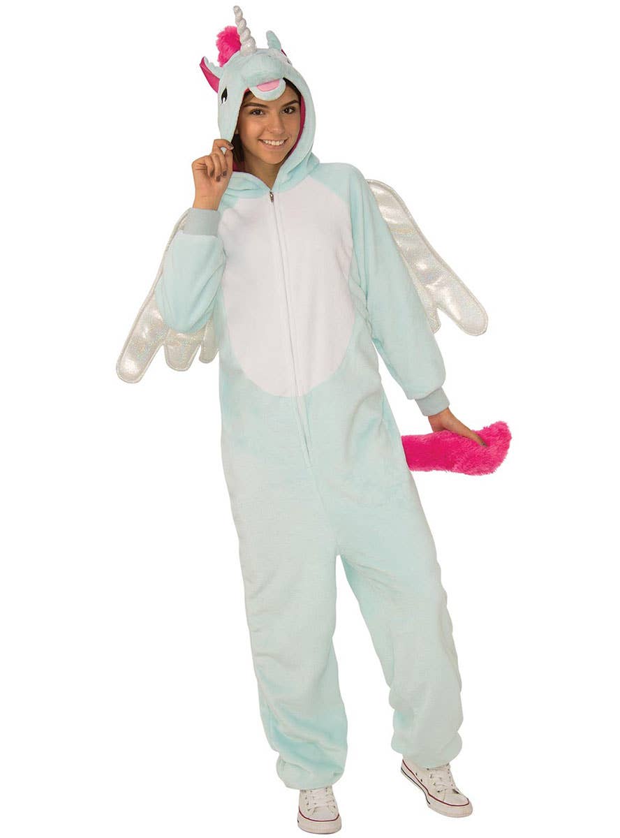 Image of Pegacorn Fluffy Women's Unicorn Costume Onesie