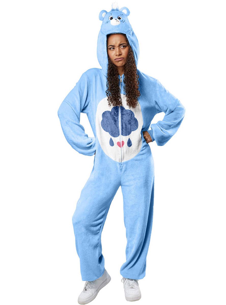 Image of Care Bears Women's Plus Size Blue Grumpy Bear Costume - Front Image