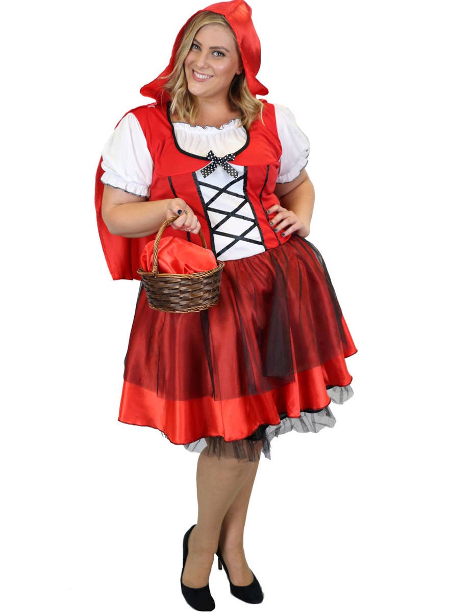Image of front of Little Red Riding Hood Plus Size Women's Costume