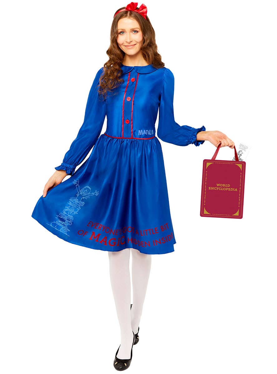 Image of Roald Dahl Matilda Plus Size Women's Book Week Costume - FronAlternate t View