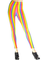 Image of Rainbow Striped Women's Costume Leggings
