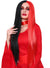 Image of Split Red and Black Women's Long Costume Wig