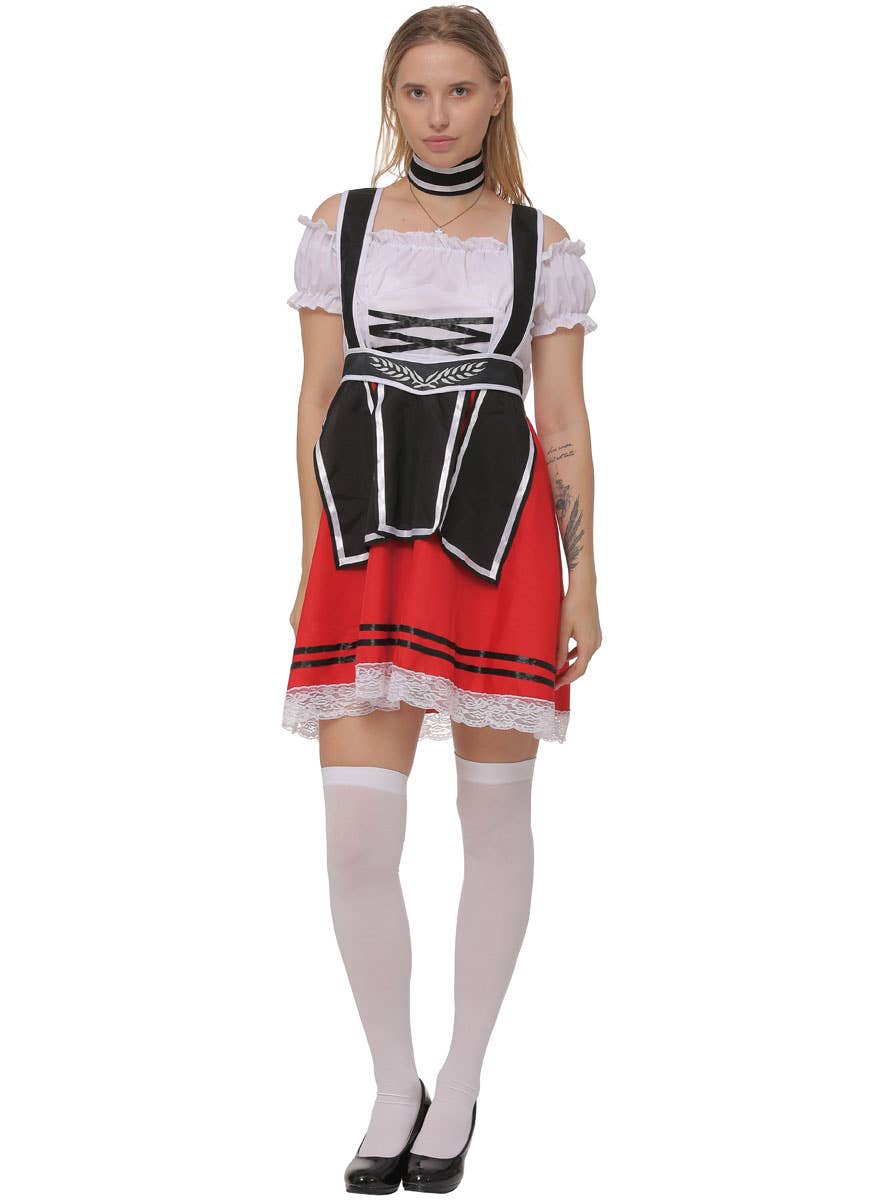 Image of Bavarian Women's Black and Red Oktoberfest Costume - Main Image