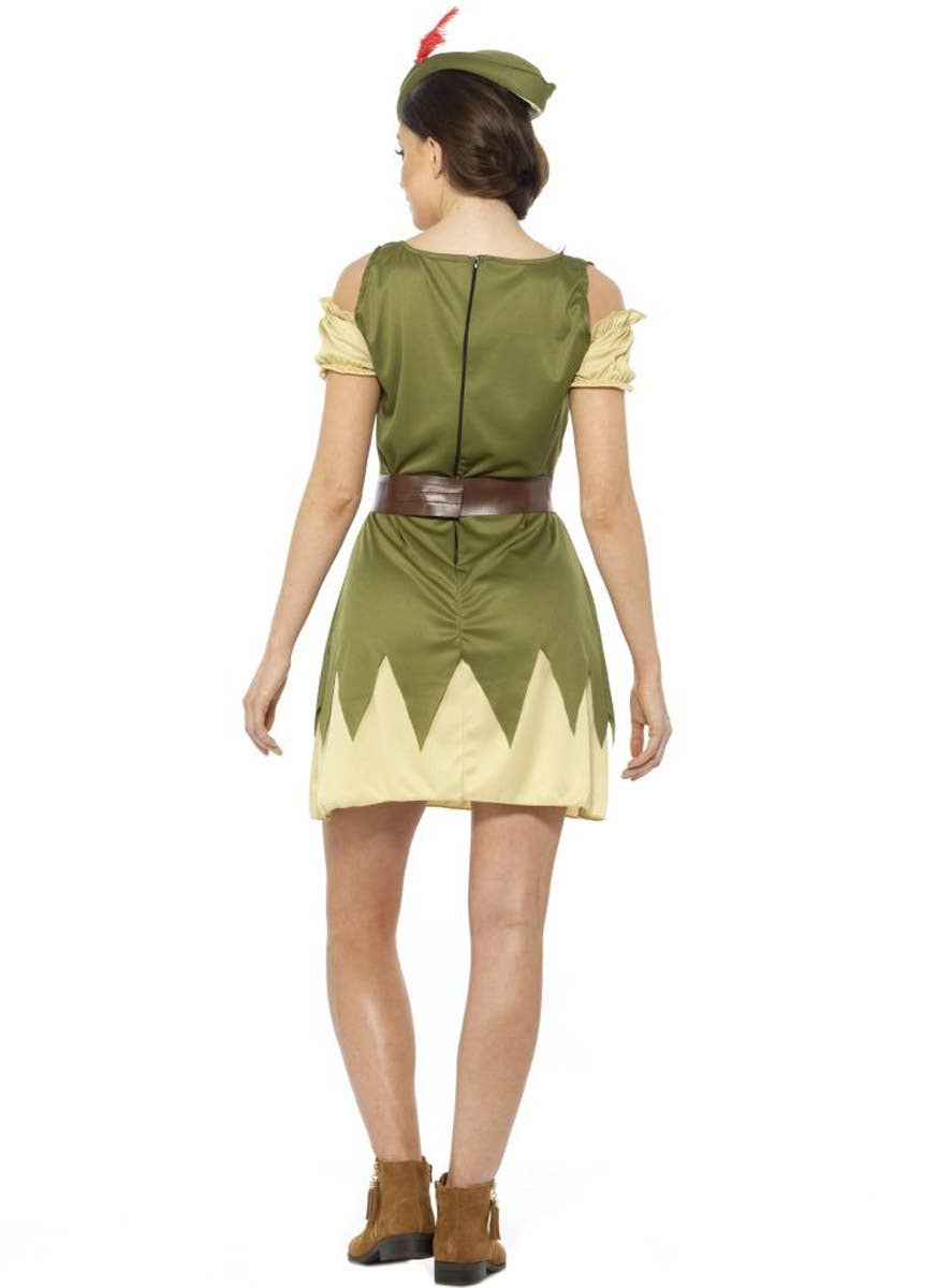 Image of Daring Robin Hood Women's Dress Up Costume - Back View