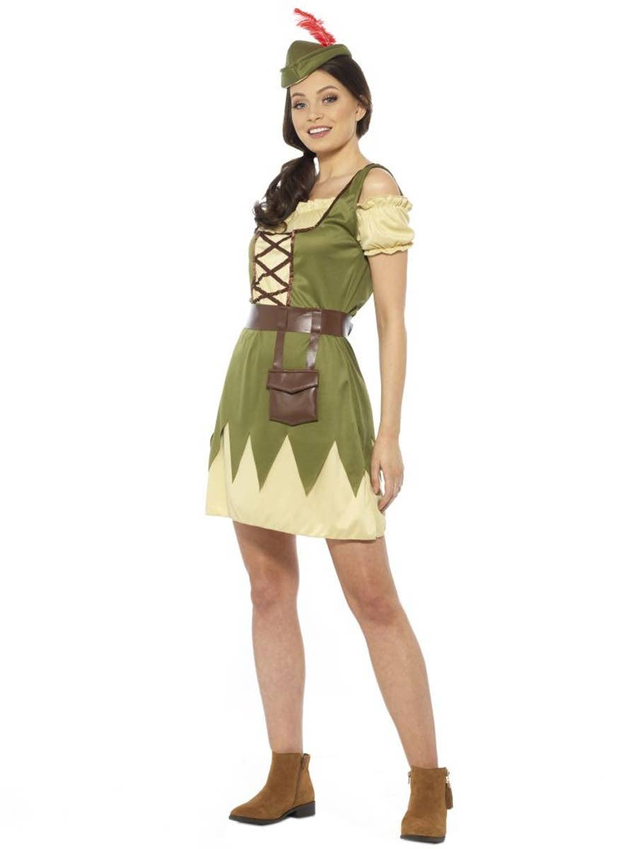 Image of Daring Robin Hood Women's Dress Up Costume - Alternate View