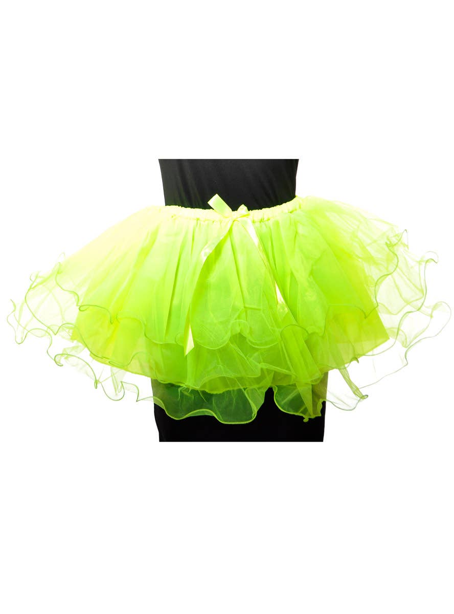 Image of Ruffled Neon Yellow Women's Costume Tutu