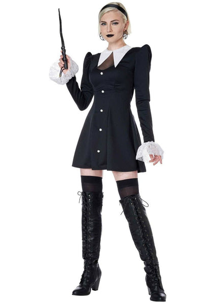 Image of Sabrina Spellman Womens Witch Halloween Costume - Front View