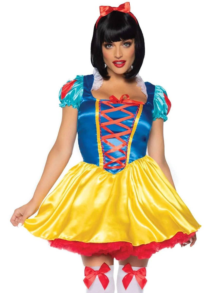 Snow White Sexy Women's Fancy Dress Costume Close Front View