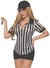 Image of Sports Referee Women's Black and White Costume Shirt - Close View