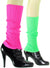 Image of Neon Pink and Green 1980s Costume Leg Warmers