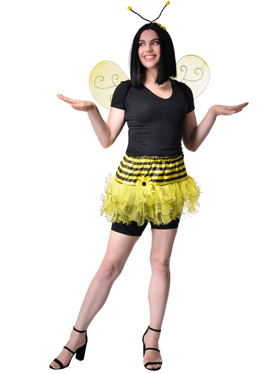 Image of Buzzy Black and Yellow Bee Women's Costume Set - Main Image