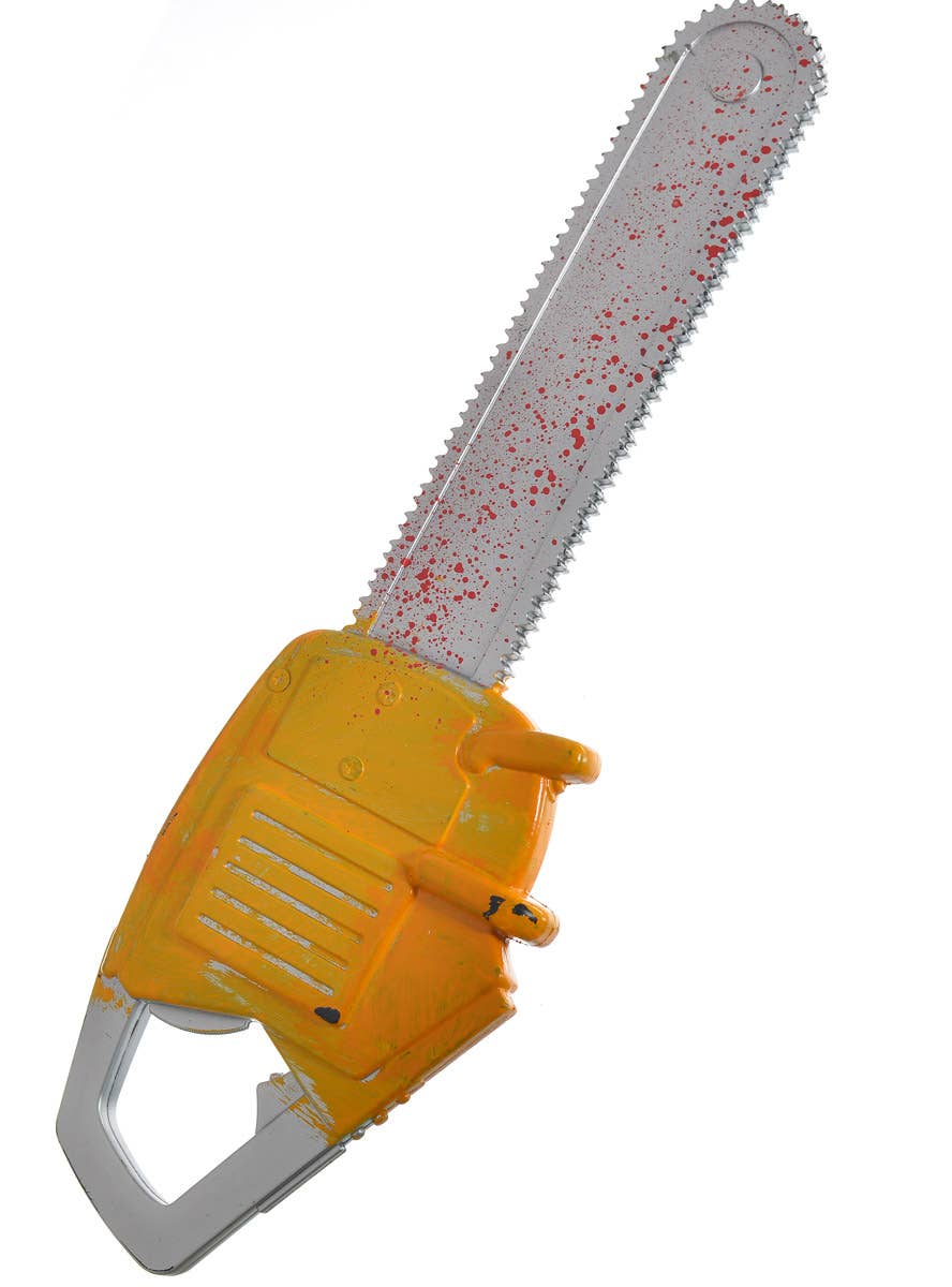 Image of Blood Splattered Yellow Chainsaw Costume Weapon - Main Image