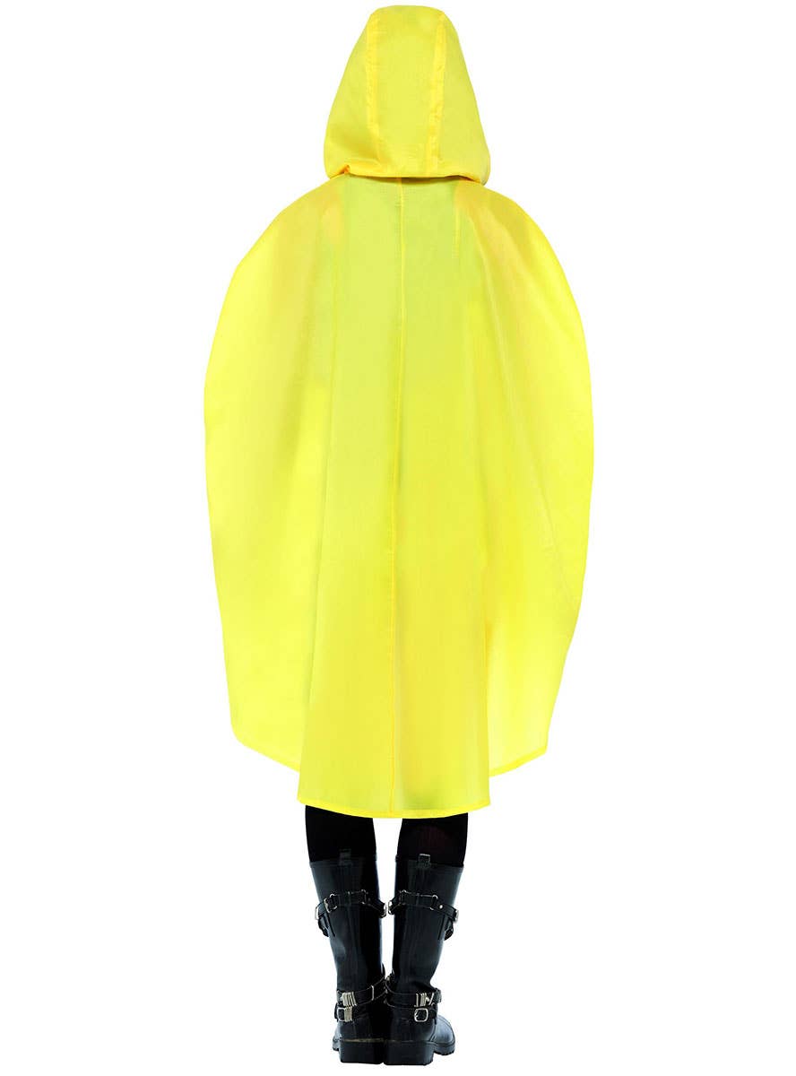 Image of Party Men's Yellow Duck Costume Poncho - Back Image