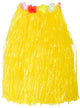 Image of Hawaiian Yellow Kid's Hula Costume Skirt with Flowers