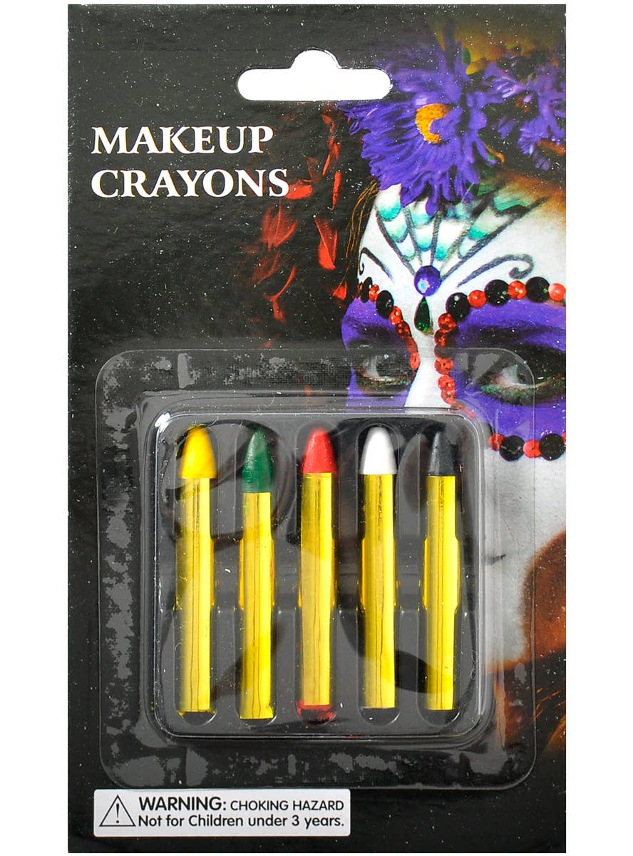 Image of Assorted Face and Body Paint Crayons Costume Makeup