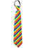 Image of Adjustable Zip Up Rainbow Striped Costume Neck Tie