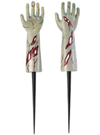 Image of Zombie Arm Stakes Halloween Decoration