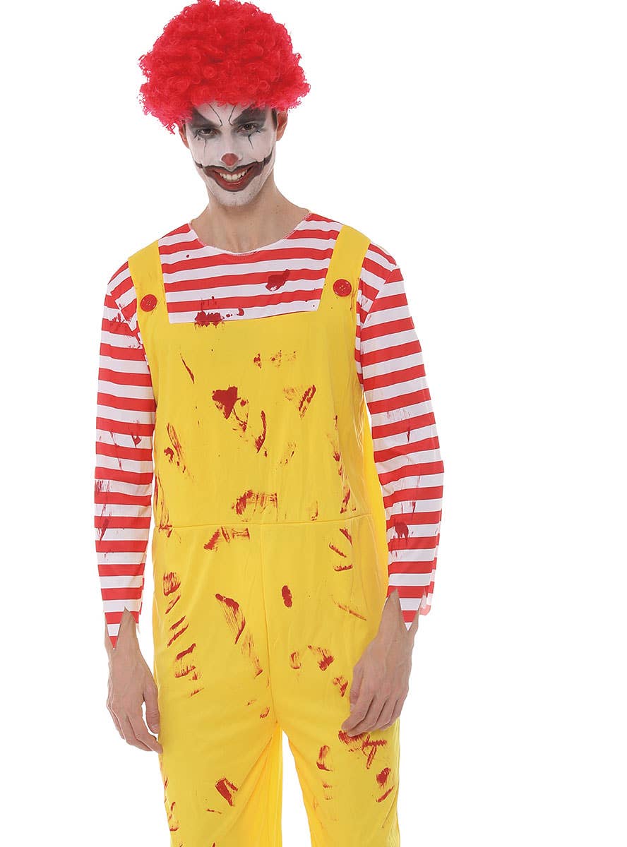 Image of Killer Donald Clown Men's Halloween Costume - Close Image