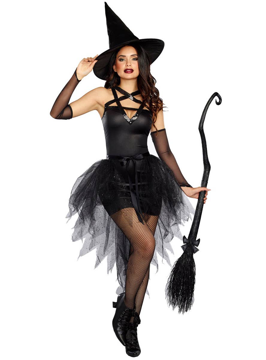 Black Wicked Witch Halloween Costume for Women, Victorian Maid