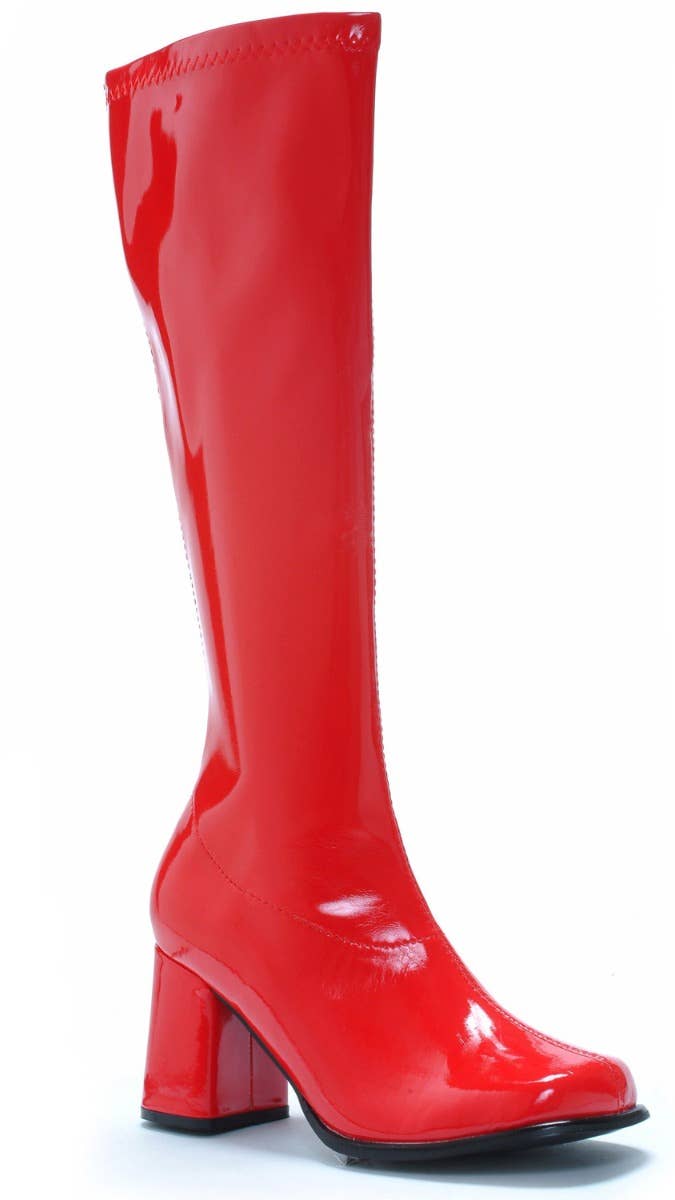 red gogo boots ankle