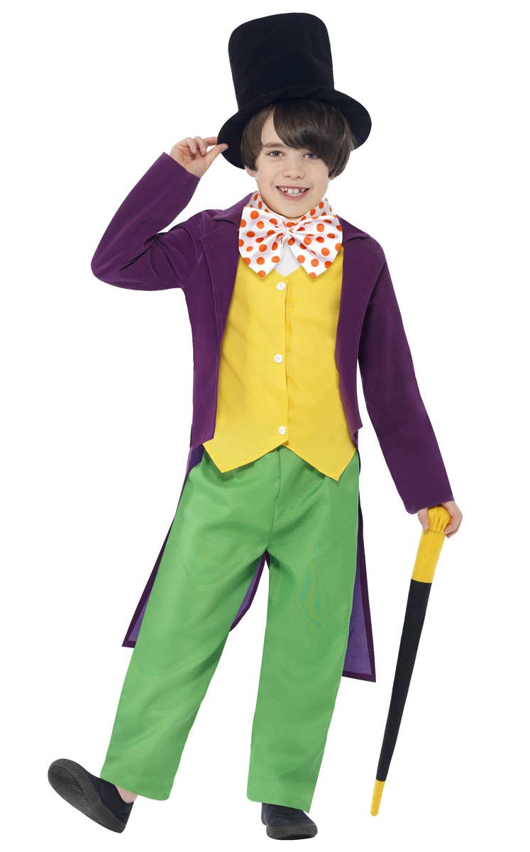 2023 Movie Wonka Cosplay Costume Willy Wonka Pants Coat Men Clothing Party  Suit