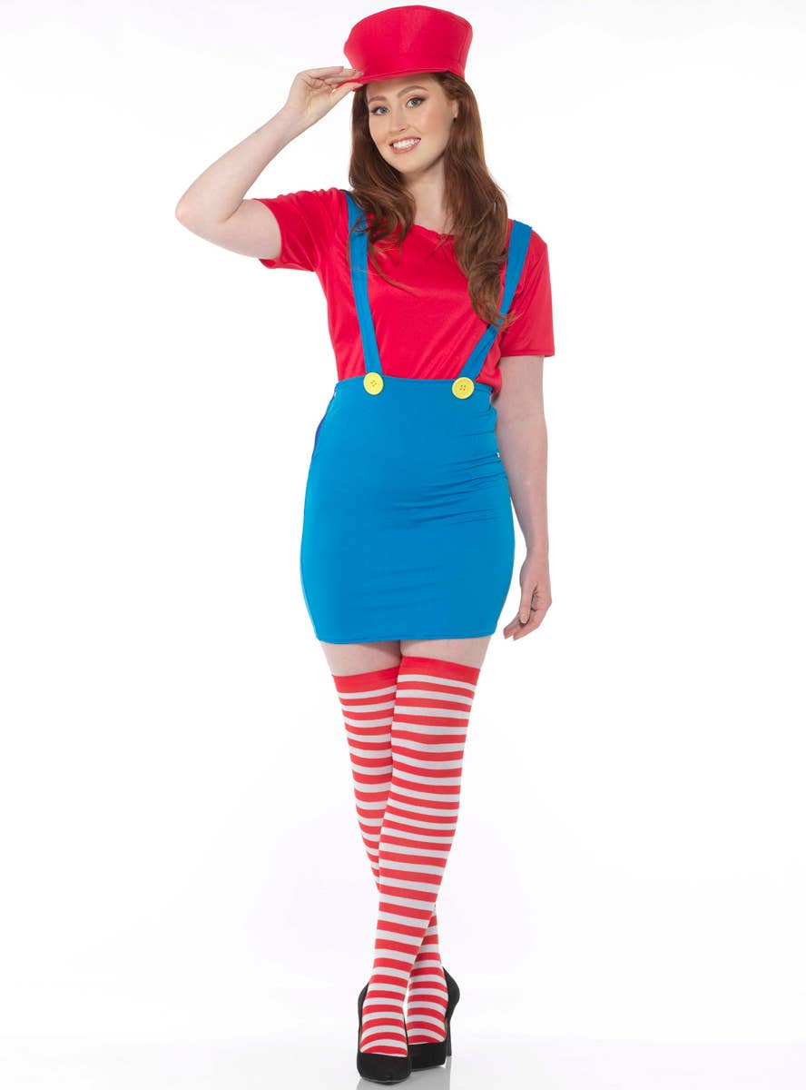 Mario Sexy Womens Costume Plumber Girl Super Mario Costume