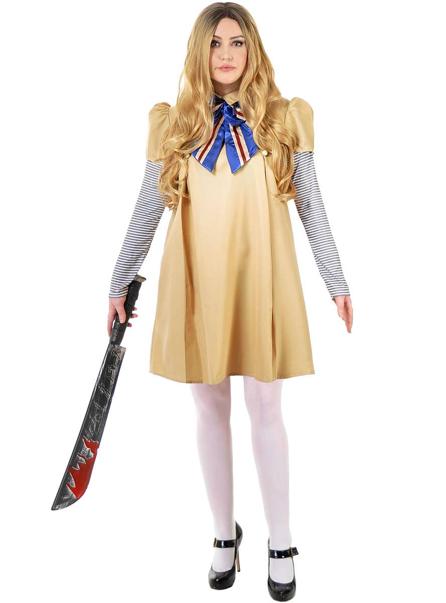 Womens Megan Style Creepy Doll Halloween Costume